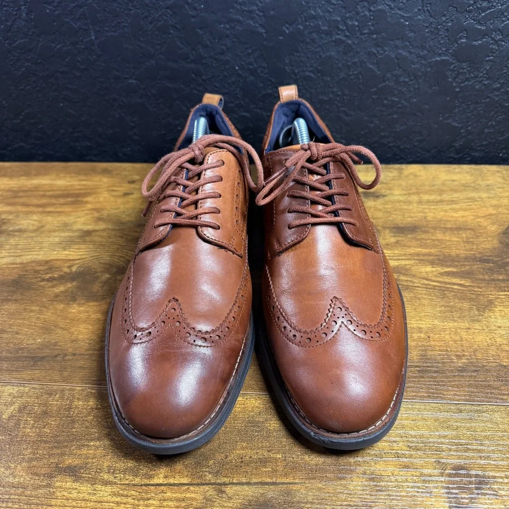 Cole Haan OriginalGrand C26385 British Tan Leather Wingtip Oxford Mens Size 10M